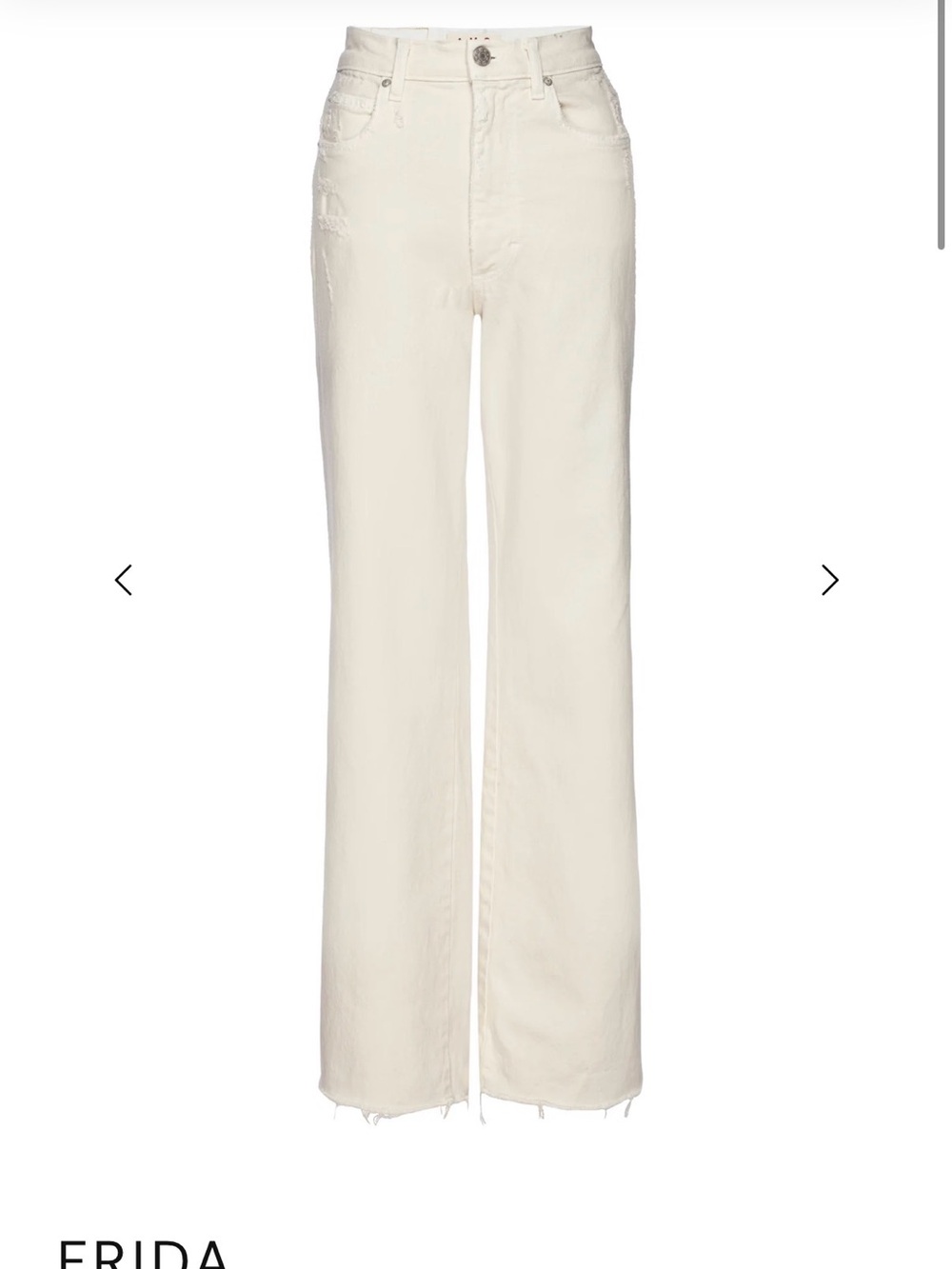 AMO Off-White High-Rise Wide Leg Jeans